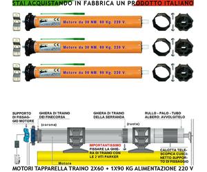 TAPPARELLE AUTOMATICHE 3 MOTORI TUBULARI 220 V 2 DA 60 UNO DA 90 KG SALE SCENDE
