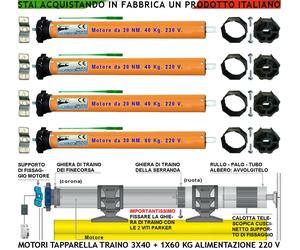 TAPPARELLE AUTOMATICHE 4 MOTORI TUBULARI 220 V TRE DA 40 1 DA 60 KG SALE SCENDE