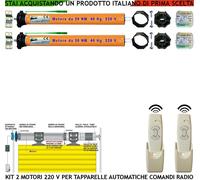 TAPPARELLE ELETTRICHE 2 MOTORI 220 V 40 KG 2 CENTRALI 2 RADIOC APRE STOP CHIUDE
