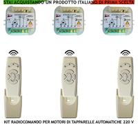 TAPPARELLE ELETTRICHE 220 V 3 CENTRALI 3 RADIOCOMANDI 3 CANALI SALI STOP SCENDI