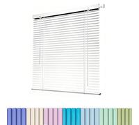 Tapparelle per Finestre, Veneziane da Interno Senza Fori, Tende Veneziane da Esterno Protezione da Luce, Lamella da 25mm Alluminio Persiane per Casa Ufficio Bagno(Bianco)