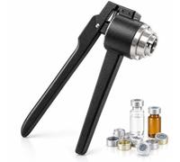 Tappatrice Manuale For Fiale Flip-off | Piegatrice Da 13 Mm/15 Mm/20 Mm, Tappi In Plastica E Alluminio Interamente In Alluminio, Acciaio Inossidabile(B,15mm)