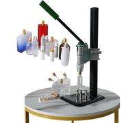 Tappatrice manuale per bottiglie, in acciaio inox, regolabile in altezza per bottiglie di profumo e olio essenziale