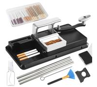 Tappatrice per sigarette, sigarette, tabacco, pressa per sigarette, sigarette, sigarette, sigarette e sigarette, design manuale (argento)