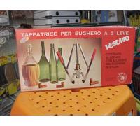 TAPPATRICE PER SUGHERO A 2 LEVE BOTTIGLIE ECC.. OMAC VINO BOTTIGLIA DI VETRO