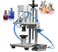 Tappatrice pneumatica del profumo, 600-800 pz/h con interruttore a pedale, altezza regolabile, cappuccio 13-20MM, forza di serraggio 4-8KG per tappatura efficiente