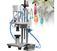 Tappatrice pneumatica per fiale e bottiglie, tappatrice regolabile in altezza con interruttore a pedale, crimpatrice ad aria per contenitori di oli essenziali di profumo