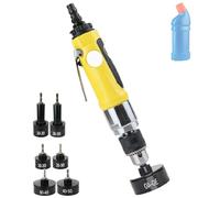 Tappatrice pneumatica portatile, tappatrice a vite per bottiglie con coppia regolabile e 6 teste di tappatura per imballaggi e-commerce e prodotti chimici quotidiani