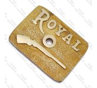 Tappet Cover In Ottone Con Logo Royal & Gun Per Royal Enfield Bullet @US
