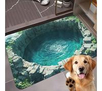 Tappeti 3D con illusione ottica, ideali per giocare con il tuo gatto o cane, tappetini a forma di pesce, antiscivolo, altamente assorbenti, per bagni camere da letto e ingre A 80x120cm/31.50*47.24 in