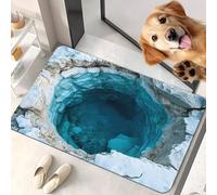 Tappeti 3D con illusione ottica, ideali per giocare con il tuo gatto o cane, tappetini a forma di pesce, antiscivolo, altamente assorbenti, per bagni camere da letto e ingressi C 50*80cm/19.6*31.4in