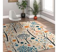 Tappeti astratti Boho Art 50 x 80 cm Albero colorato e modello a punti Throw Tappeto lavabile morbido sottile Living Nursery Room Camera da letto