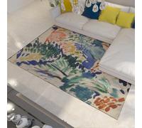 Tappeti astratti retrò arte estetica contemporanea unica Tappeto antiscivolo per l'area arredamento dell'ufficio tappeto lavabile a pelo corto per camera da letto Sala da pranzo 180x240cm