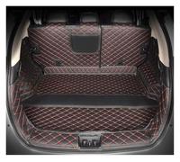 Tappeti Bagagliaio Per Range Rover Per Evoque 2020 Bagagliaio Di Un'auto Zerbino Tronco Cargo Fodera In Pelle Vano Carico Pavimento Tappeto(Red line,SET)