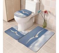 Tappeti Bagno 3 Pezzi Gufo Della Pace Set Tappetini Bagno Antiscivolo Giro Water O Bidet Un Tappeto Rettangolare Tappeto A Forma Di U E Coperchio Del Wc Lavabile