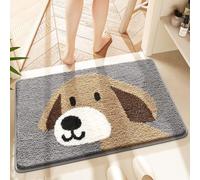 Tappeti Bagno Moderni Cane Giallo Super Soffice Antiscivolo Floor Mat for Shower,Lavabile in Lavatrice per,Camera da Letto o Come Tappetino per Bagn