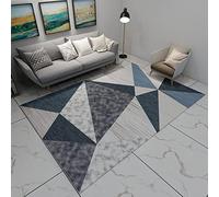 Tappeti bambini cameretta blu grigio nero marmo texture geometrico triangolo tappeto bimbi stanza da letto accessori 140x200cm