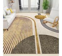Tappeti Boho Modern Geometry Abstract Gold Sun, tappeto grande minimalista contemporaneo di metà secolo, tappeto antiscivolo per bambini per soggiorno, camera da letto, cucina, ingresso, 5,3 x 8 piedi