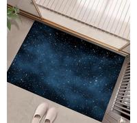 Tappeti Cielo Notturno Stellato E Splendente Per Il Soggiorno 50X80Cm Tappeto Paesaggio Da Sogno Antiscivolo Tappeto Zerbino Per Porta Lavabile In Lavatrice Tappeti Morbidi A Pelo Corto Blu Navy
