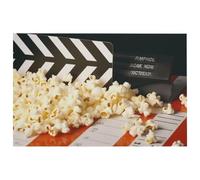 Tappeti cinema Clapboard e Popcorn in morbido velluto di cristallo, lavabile, tappeto moderno per comodino, antiscivolo, per camera da letto, cucina, sala da pranzo