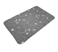 Tappeti da bagno antiscivolo lavabili, tappetini da cucina per pavimenti, tappeti per ingresso interni, percorsi aerei in tutto il mondo, lavanderia, bagno, porta con retro in gomma, 50,8 x 80 cm