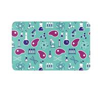 Tappeti da bagno antiscivolo lavabili, tappetini da cucina per pavimenti, tappeti per ingresso, interni, con carne coltivata, scienze, lavanderia, bagno, porta con retro in gomma, 50,8 x 80 cm