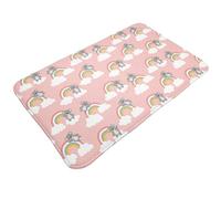 Tappeti da bagno antiscivolo lavabili, tappetini da cucina per pavimenti, tappeti per ingresso interni, carino arcobaleno koala lavanderia bagno porta tappeto con retro in gomma 50,8 x 80 cm