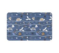 Tappeti da bagno antiscivolo lavabili, tappetini da cucina per pavimenti, tappeti per ingresso interni, animali del mondo sottomarino, lavanderia, bagno, porta tappeto con retro in gomma, 50,8 x 80 cm