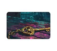 Tappeti da bagno antiscivolo lavabili, tappetini da cucina per pavimenti, tappeti per ingresso interni, chiave dorata perduta, lavanderia, bagno, porta con retro in gomma, 50,8 x 80 cm