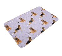 Tappeti da bagno antiscivolo lavabili, tappetini da cucina per pavimenti, tappeti per ingresso interni, motivo: pastore tedesco, amore per lavanderia, bagno, porta con retro in gomma, 50,8 x 80 cm