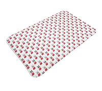 Tappeti da bagno antiscivolo lavabili, tappetini da cucina per pavimento, tappeti per ingresso interni, simpatici bulldog francesi, calzini rossi, lavanderia, bagno, porta con retro in gomma, 50,8 x