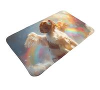 Tappeti da bagno antiscivolo lavabili, tappetini da cucina per pavimento, tappeti per ingresso interni, arcobaleno cocker spaniel inglese lavanderia bagno porta tappeto con retro in gomma 50,8 x 80 cm