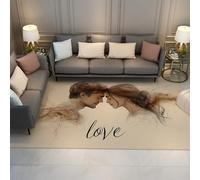 Tappeti da interno per esterni stile schizzo 100x150cm Sweet Couple Embrace Pattern Carpet Low Pile Antiscivolo Lavabile Romantico Love Bedroom