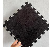 Tappeti da Pavimento in Schiuma a Incastro Tappeto Puzzle Quadrato 10Pcs EVA Spessore 1,2cm Antiscivolo per Casa Cameretta Sala Giochi Decorazione-Black||30 * 30cm/12 * 12in