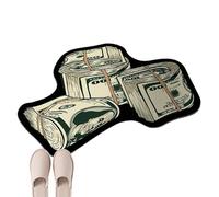 Tappeti da pavimento per camera da, con banconota da 100 dollari, tappetini per la porta dei soldi, antiscivolo, tappeti da cucina, tappeto in velluto di, 50 x 80 cm