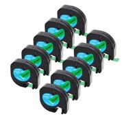 Tappeti di etichetta in plastica da 10pk 12mm x 4m compatibile con modelli di stampante etichetta LT-100H LT-100T XR per numero di parte 91201 91202 12267 91200 91203 91204 91205(10PK Black on Green)