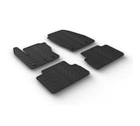 TAPPETI IN GOMMA SU MISURA FORD C-MAX DAL 04/2015 SET 4 PEZZI CON BORDO E FIX