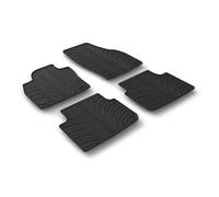 TAPPETI IN GOMMA SU MISURA PEUGEOT 3008 DAL 10/2016 SET 4 PEZZI CON BORDO E FIX