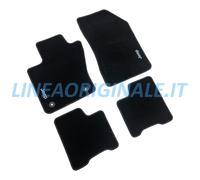 Tappeti in Moquette Nera con Logo Bianco ORIGINALI Jeep Renegade con 2 Bottoni