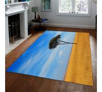 Tappeti in stile esotico 50 x 80 cm prateria africana cielo blu albero paesaggio tiro tappeto lavabile morbido sottile soggiorno camera da letto cucina