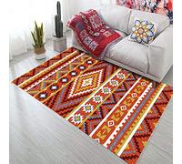 Tappeti in stile persiano della Boemia Tappeto antiscivolo per soggiorno Camera da letto Studio Tappeti rettangolari Boho Marocco Tappetini etnici tapis-rosso e bianco 40x60cm