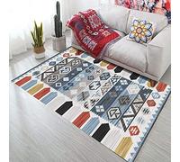 Tappeti in stile persiano della Boemia Tappeto antiscivolo per soggiorno Camera da letto Studio Tappeti rettangolari Boho Marocco Tappetini etnici tapis-blu 50x80cm