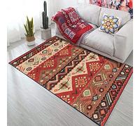 Tappeti in stile persiano della Boemia Tappeto antiscivolo per soggiorno Camera da letto Studio Tappeti rettangolari Boho Marocco Tappetini etnici tapis-Marrone 80x120cm