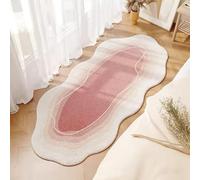 Tappeti lavabili Ombre per soggiorno, tappeto antiscivolo lavabile per cucina e camera da letto, tappeto per pavimento per cucina, nursery e sala giochi(Pink A,50x180cm)