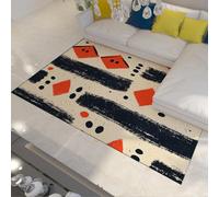 Tappeti lavabili ultra morbidi antiscivolo vintage small dot nero marrone tappeto d'arte contemporanea per camera da letto sala da pranzo dormitorio universitario 150x210cm