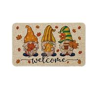 Tappeti lavabili, zerbino decorativo per il Ringraziamento autunnale, con scritta "Happy Fall Yall", zerbino autunnale a quadri, antiscivolo, per interni, a basso profilo, per ingresso e vacanze