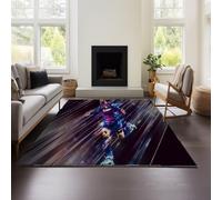 Tappeti Lionel Messi Per Soggiorno 120x160 Cm, Tappeti Per Camera Da Letto, Lavabili in Lavatrice, Antiscivolo, Morbidi E Soffici, Effetto Tie-dye (Messi 02,120x160cm)
