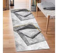 Tappeti lunghi e stretti per corridoio, grigi, per la casa, morbidi, a pelo corto, antiscivolo, per corridoio, cucina, lavanderia, 80x450 cm, 100x600cm, per camera da letto.(60×100cm)