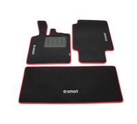 Tappeti Moquette Smart ForTwo W450 dal 1998-2007 Kit ant + baule 13 ROSSO