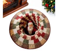 TAPPETI NATALI PER INTERNI | Illusione 3D Antiscivolo Babbo Natale - Grandi superfici - Per interni Soggiorno Decorazione Appartamento Ufficio Hotel Party Decorazioni